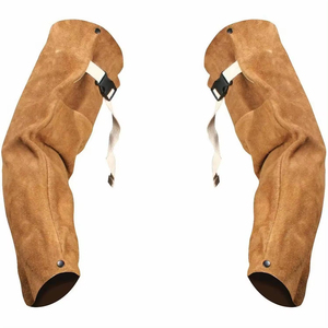 Hot Sale Customized Color Cowskin Split Leather <b>Welding</b> Sleeves Level Protection Anti-Cut Fire Proof Features Breathable Design - Product Image 2
