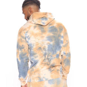 เสื้อฮู้ดดี้ไซส์ XS ผลิตจากโรงงาน ลายมัดย้อม สไตล์พรีเมียม ผ้าฝ้ายผสมโพลีเอสเตอร์เนื้อนุ่ม กันลม พิมพ์ลายเรียบ ผ้าฟลีซ เหมาะสำหรับฤดูใบไม้ร่วง สำหรับผู้ชาย - Product Image 2