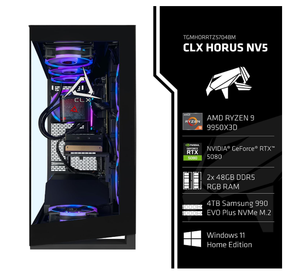 คอมพิวเตอร์เกมมิ่ง Horus คุณภาพสูง AMD Ryzen 9 9950X3D 4.3GHz GeForce RTX 5080 ระบบระบายความร้อน Tryx AIO ขนาด 360 มม. หน่วยความจำ RGB DDR5 96GB ฮาร์ดดิสก์ 4TB 990 EVO M.2 - Product Image 1