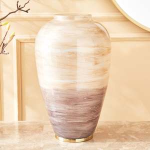 High Quality Ceramic Flower <b>Vase</b> with <b>Clear</b> Glass Home or Office Decorative Accessory - Product Image 1