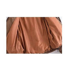 Chaqueta Corta Informal Negra de Moda con Logotipo Personalizado, Chaqueta Acolchada de Cuero Sintético Brillante para Mujer, Prenda Exterior Elegante y Cálida para Mujer - Product Image 3