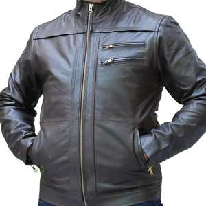 Puro cuero transpirable invierno cálido hombres chaqueta de cuero ropa casual hombres precio razonable chaquetas de cuero - Product Image 3