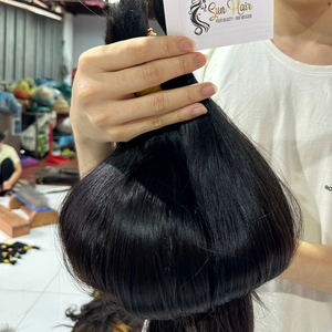 Alta calidad Listo Envío Super Doble 24 "Color Natural 100% vietnamita Virgen Remy Extensiones de cabello liso a granel - Product Image 3