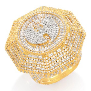 Luxury Hip Hop Moissanite VVS Diamond Customize In 925 Sterling <b>Silver</b> Iced Out <b>Men</b> Anniversary <b>Ring</b> for Gift - Product Image 2