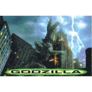 Carte postale numérique Godzilla imprimée en offset pour les fêtes de Noël ou les anniversaires, fabriquée en papier de qualité - Product Image 1