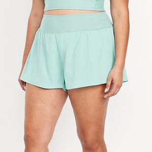 Pantalones cortos de entrenamiento de cintura alta para mujer con logotipo personalizado de verano 2025 para gimnasio, correr, Yoga, pantalones cortos deportivos para mujer - Product Image 3