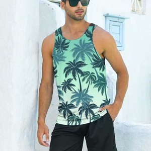 Precio al por mayor sólido cuello redondo 100% algodón poliéster Casual Muscle Tank Tops chaleco para hombres ropa de talla grande transpirable 2025 - Product Image 3