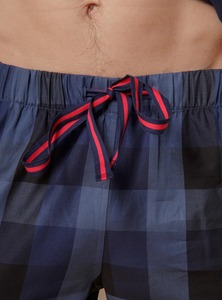 ชุดนอนผ้าฝ้ายลายสก็อตสำหรับผู้ชายกางเกงผ้าสักหลาดแห้งเร็วระบายอากาศได้ดี - Product Image 5