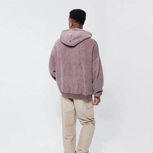 Hoodies unisexes vintage en molleton 100 % coton pour homme, style streetwear hiver 2026, épaules tombantes, hip-hop, logo personnalisé - Product Image 6