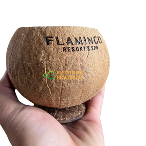 Taza de cáscara de coco orgánica sostenible hecha a mano de Vietnam para té, café o postre, vajilla elegante - Product Image 2