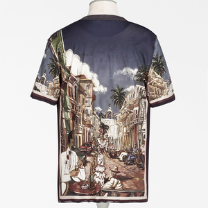 Dernier T-shirt de haute qualité pour hommes Sublimation 100% coton T-shirt coupe ample Logo personnalisé T-shirt graphique imprimé pour hommes - Product Image 2