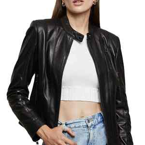 Chaqueta de cuero genuino para mujer de la mejor calidad, chaqueta de cuero de invierno para mujer, nueva chaqueta de cuero hecha a medida para mujer 2025 - Product Image 1