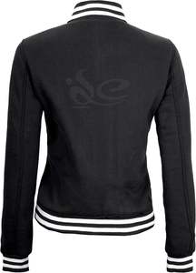 Chaqueta Varsity de Punto para Mujer 2025, de la Mejor Calidad, Resistente al Viento, Negra, Estilo Béisbol, con Letras Bordadas, Tallas Grandes, Gran Venta - Product Image 3