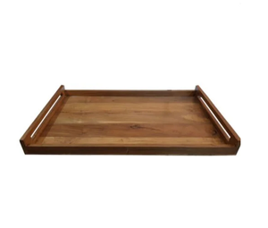 ถาดไม้อะคาเซียถาดเสิร์ฟชากาแฟถาดสี่เหลี่ยมผืนผ้าปรับแต่งได้หรูหรา - Product Image 4