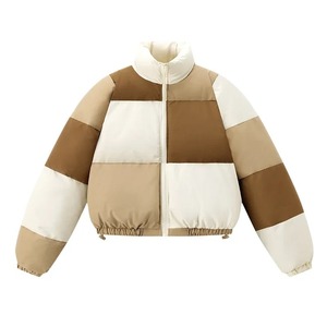 Chaqueta acolchada cálida Vintage de otoño e invierno para mujer, Abrigo acolchado de algodón con diseño de cremallera de cuello alto - Product Image 5