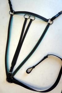 Plastron de cheval en cuir noir marron anglais chasse chasse formation spectacle saut quotidien équitation plastron - Product Image 3