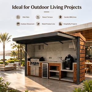 Conjunto Completo de Cocina Modular Prefabricada de Acero Inoxidable para Barbacoa con Horno, Gabinete de Cocina, Isla Impermeable, Cocina Exterior - Product Image 6