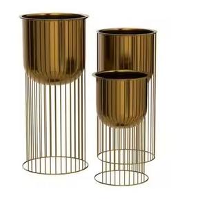 Maceta de hierro chapada en oro, maceta duradera para guardería y jardín para decoración de hogar y sala de estar, macetas y macetas - Product Image 2