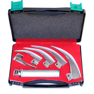 Kit chirurgical de laryngoscope Macintosh, 5 lames, manche manuel, fibre optique, acier inoxydable, réutilisable, certifié CE, usage hospitalier - Product Image 6