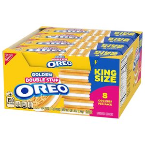 OREO' Double Stuf' Golden Sandwich Cookies, King Size, 12 Snack Packs (8 Cookies Per Pack) - Product Image 4