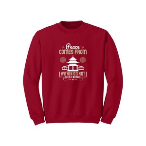Sweat-shirt en coton mélangé Style décontracté Bouddha Thèmes Imprimer 12 options de couleur 260-280 GSM Placement de conception personnalisable ODM - Product Image 3
