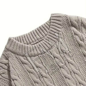 Pulls tendance en laine doublée à col rond et double boutonnage de haute qualité pour l'hiver, design personnalisé, tricotés pour l'extérieur - Product Image 4