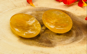 Feng Shui et fée Style cristal poli pouce miel calcite pierre précieuse de guérison semi-précieuse pour la pierre de cristal d'inquiétude de paume - Product Image 6