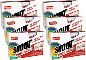 Lingettes détachantes instantanées Shout Wipe & Go, paquet de 12, lot de 6 - Product Image 2