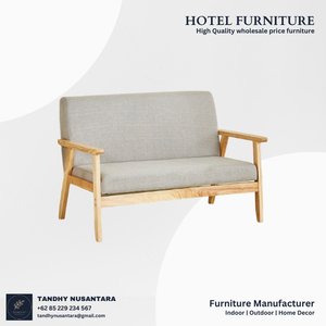 Vente en gros de meubles de banc de salon en tissu en bois pour la maison design d'hôtel et de villa canapé minimaliste simple - Product Image 3