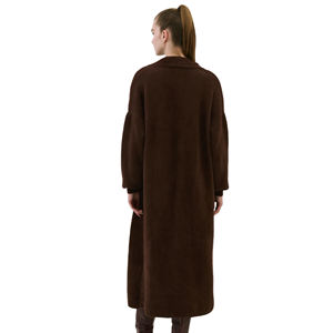 Cárdigan Casual de Mujer con Cuello Redondo y Manga Corta en Suave Algodón 100% No Tejido de Grosor Estándar para Invierno - Product Image 3