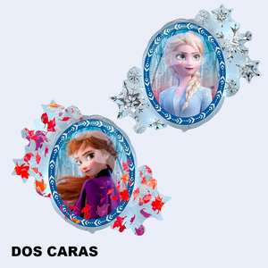 Ballon en aluminium Frozen 76x66cm 2 faces Anna Elsa Décoration de fête - Product Image 2