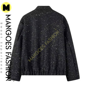 <b>Women's</b> Quilted <b>Jacket</b> Pocket Stretch Hem Winter New Chic Outerwear Black Color Breathable Cotton Canvas Silk Lining Detachable - Product Image 2