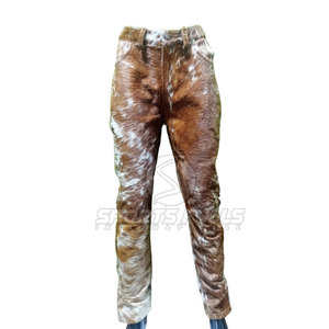 Moda Hair-on Hide Pants Mens Hecho a mano Exótico Look Premium Hecho a mano Hair-on Cowhide Pants - Product Image 1