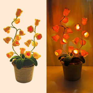 Lámpara Nocturna de Interior con Diseño de Lirio de los Valles, Planta en Maceta Hecha a Mano con Ganchillo, Adorno Pequeño para Escritorio, Regalo Creativo de Navidad - Product Image 6