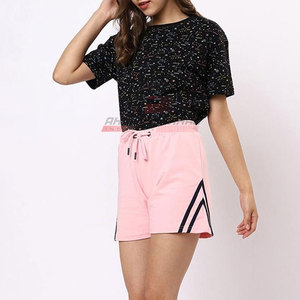 Shorts pour femmes à taille haute élastique, décontractés, sans coutures, séchage rapide, 100% coton respirant, pour l'été, fabriqués au Pakistan - Product Image 5