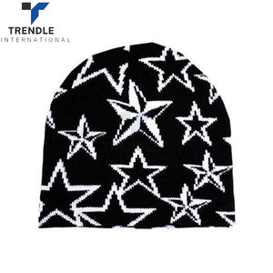 Gorros Personalizables de Punto, Mezcla de Lana, Diseño Jacquard con Letras y Estrellas, Estilo Lindo de los 2000, Cálido, Suave, de Alta Calidad y Moda - Product Image 2