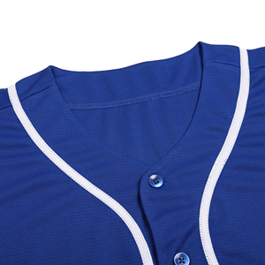 เสื้อเบสบอลแบบติดกระดุมเสื้อทีมเสื้อกีฬาแขนสั้นเสื้อกีฬาเสื้อตาข่ายระบายอากาศได้ชุดเครื่องแบบฝึกซ้อมแบบลำลอง - Product Image 3