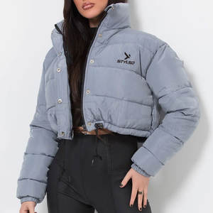 Veste courte décontractée pour femme, Design personnalisé, couleur unie - Product Image 4