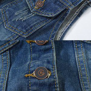 Gilet en jean pour femmes, logo personnalisable, coupe-vent, grande taille, style décontracté, vêtements d'extérieur été-hiver, décoration boutonnée, gilet en jean - Product Image 4