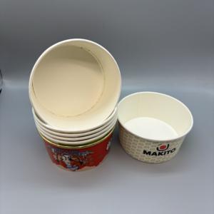 Vente en gros de bols à salade en papier personnalisés avec feuille d'or, revêtement PE, qualité alimentaire, étanches, résistants à la graisse, jetables, pour sushis et sandwichs - Product Image 3