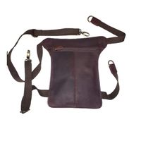 Tas Selempang Kulit Asli Vintage Tahan Air dengan Ritsleting, Dapat Disesuaikan, Unisex, untuk Perjalanan, Laptop, Tablet, dan Penyimpanan Foto