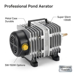 Bomba de Aire para Acuarios Metálica Industrial de Alta Eficiencia, Ultra Silenciosa, Electromagnética, Aireador de Oxígeno para <span class=keywords><strong>Estanques</strong></span> de Peces y Acuicultura - Product Image 1