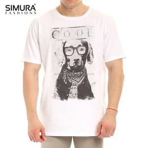 T-shirt imprimé col rond en polyester/coton respirant pour hommes et garçons, style décontracté streetwear, tendance, manches courtes, OEM - Product Image 5