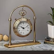 Latest Round Aluminum Analog Tabletop Clock Customizable Size for Home & Hotel Decorative Purpose - Product Image 4