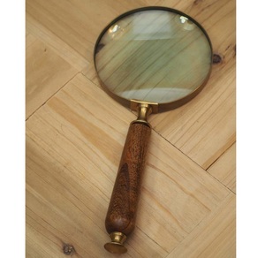 Loupe en laiton Antique de haute qualité avec étui en cuir Vintage nautique Henry Hughes London 1941 Top article cadeau - Product Image 5