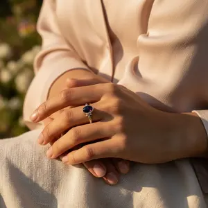 Bague en argent 925 avec améthyste pour femmes, bijoux en pierres précieuses, cadeau, bague élégante, montres - Product Image 1