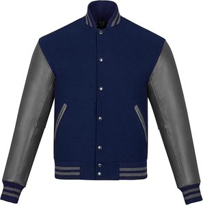 College Jackets Vente en gros Logo personnalisé blanc plaine Letterman Graffiti Baseball College Baseballjacket pour hommes - Product Image 4