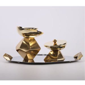 Último diseño decorativo de Lamborghini cuenco y quemador de metal dorado - Product Image 5