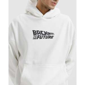 Sweat à capuche surdimensionné « Retour vers le futur » en tissu tricoté respirant pour la saison d'automne - Product Image 3