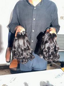 Extensión de cabello humano rizado hinchable para bebé con volumen de movimiento de rizo Natural, uso cómodo, superficie lisa, venta al por mayor: no permanente - Product Image 5